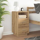 vidaXL Nočna omarica z 2 predaloma artisan hrast 36x36x68 cm | Shoptok.si