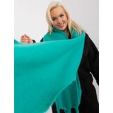 Fashion Hunters Turquoise plain fringed scarf Cene