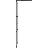  Zid za walk-in tuš Crna 80 x 195 x 0.5 cm Staklo i aluminij | shoptok.hr