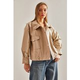 Bianco Lucci Women's Double Big Pocket Leather Jacket | shoptok.hr