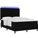 vidaXL Kutna postelja s madracem i LED svjetlom u crnoj boji 160 x 200 cm | shoptok.hr