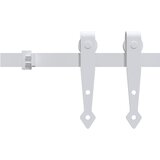 Mini set za klizna vrata ormarića ugljični čelik bijeli 152 cm | shoptok.hr