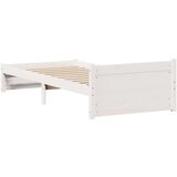 vidaXL Okvir kreveta bez madraca bijeli 90 x 200 cm masivna borovina | shoptok.hr