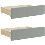vidaXL Izvlečna dnevna postelja s predali svetlo siva 80x200 cm žamet | Shoptok.si