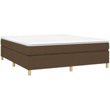  Box spring postelja z vzmetnico temno rjava 160x200 cm blago, (20726470) | Shoptok.si