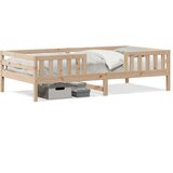 vidaXL Posteljni okvir 90x190 cm trdna borovina Cene