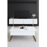 Hanah home set za dnevnu sobu luxe white gold