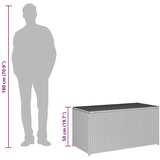  Vrtna kutija za pohranu od poliratana 100 x 50 x 50 cm crna | shoptok.hr