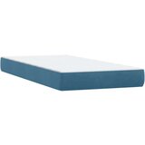 Box spring postelja z vzmetnico temno modra 80x210 cm žamet, (21792809) | Shoptok.si