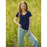 Fruit Of The Loom Granatowa koszulka damska Iconic Vneck | Shoptok.si