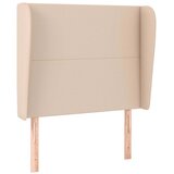  Uzglavlje s u&amp;scaron;ima boja cappuccina 83x23x118/128 cm umjetna koža Slike