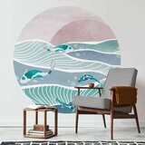  Okrugla fototapeta - Fish on the waves 140x140 | shoptok.hr
