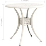  Vrtni stol bijeli 78 x 78 x 72 cm od lijevanog aluminija | shoptok.hr