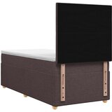  LED okvir za krevet s madracem Tamno smeđa 90 x 190 cm Tkanina | shoptok.hr