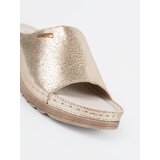 GOODIN Women's gold platform flip-flops | shoptok.hr