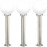  Stupić za zidne lampe 3 kom 80 cm nehrđajući čelik IP44 | shoptok.hr
