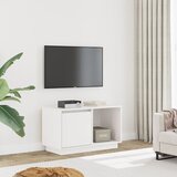 Maison Chic TV omarica - TV stojalo - Televizijska omarica bela 74x35x44 cm trdna borovina, (21700894) | Shoptok.si