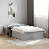 Furnova Posteljni okvir s predali betonsko siv 90x200 cm inženirski les, (21933847) | Shoptok.si