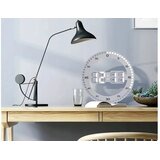 Moderna LED stenska ura in budilka termometer USB 33cm bela | Shoptok.si