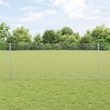 vidaXL varjena žična ograja z 44 U stebrički Srebrna 1x50 m Jeklo Cene
