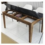 Hanah home trpezarijski sto milan 518 walnut black | ePonuda.com