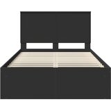  Krevetna konstrukcija Crna 120 x 190 cm Čvrsto borovo drvo | shoptok.hr
