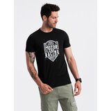 Ombre Men's motorcycle style printed t-shirt - black | Eponuda.ba
