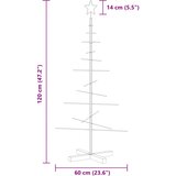 Metalno božićno drvce s drvenom bazom crno 120 cm | Eponuda.com