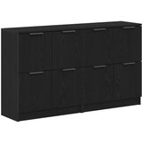 vidaXL Stranske omarice 2 kosa Črna hrast 60x30x70 cm Inženirski les | Shoptok.si