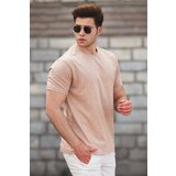 Madmext Men's Beige Basic T-Shirt 5268 Cene