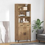 vidaXL Highboard s ladicama Umjetnički hrast 69,5 x 32,5 x 180 cm Cijene