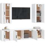  5-dijelni set TV ormarića bijeli od konstruiranog drva Bijela | Shoptok.si