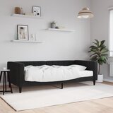  Dnevni krevet s madracem crni 90 x 200 cm baršunasti | shoptok.hr