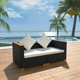  Vrtna sofa od poliratana crna | shoptok.hr