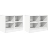 Ormarić za krevet s policom 2 pcs Bijela 66 x 33 x 48 cm | Shoptok.si