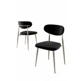 Hanah home set stolica (6 komada) vina black chrome Cene
