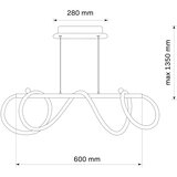  LED luster na lanku EMMA LED/38W/230V zlatna | Eponuda.com