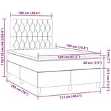 box spring s madracem tamnosivi 120 x 190 cm baršun | shoptok.hr