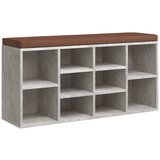 vidaXL Regal za čevlje betonsko siv 103x30x48 cm inženirski les, (20739784) Cene