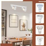 Nettlife Bela stropna svetilka s 4 žarnicami, moderna stropna svetilka GU10, nastavljiva notranja kovinska svetilka, (22116980) | Shoptok.si