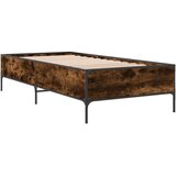  Okvir kreveta boja hrasta 75 x 190 cm konstruirano drvo i metal | shoptok.hr