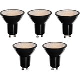 LUEDD Komplet 5 GU10 zatemnitvenih LED žarnic 50 mm Honey Rate 6W 400 lm 3000K u