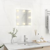  Zidno ogledalo s LED svjetlima četvrtasto stakleno | Shoptok.si