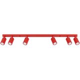 Sollux Lighting Stropna svetilka KARBON 6L rdeča, (5000352324) | Shoptok.si