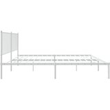  Metalni okvir za krevet s uzglavljem bijeli 150x200 cm | shoptok.hr