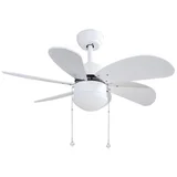 plafonski ventilator 32' sa lampom, bela