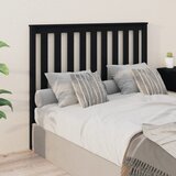 Maison Chic posteljno vzglavje - vzglavna omarica - nočna omarica črno 146x6x101 cm trdna borovina, (21705947) | Shoptok.si