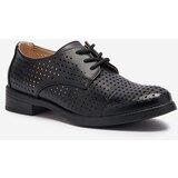 Resti Openwork black women's eco leather half shoes Azedvo- Footwear | Shoptok.si
