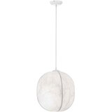Nova Luce Bijela metalna viseća svjetiljka s tekstilnim sjenilom ø 42 cm Pierida – | shoptok.hr