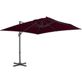 vidaXL Vrtni senčnik z aluminijastim drogom bordo rdeč 300x300 cm Cene
